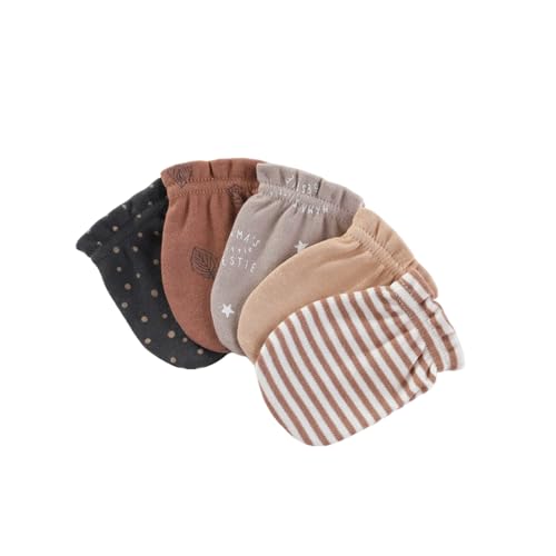 JELYLOVE 5 Pack Unisex New Born Boy Girls No Scratch Mittens Cotton Soft Baby Gloves Accessory 0-3 Months Baby Essentials - Image 3