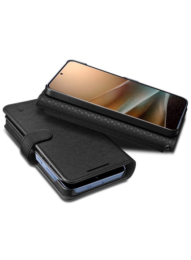 Spigen Wallet S for Samsung Galaxy S25 PLUS Case Cover Folio [7 Card Slots + Cash compartment] - Black - Image 2