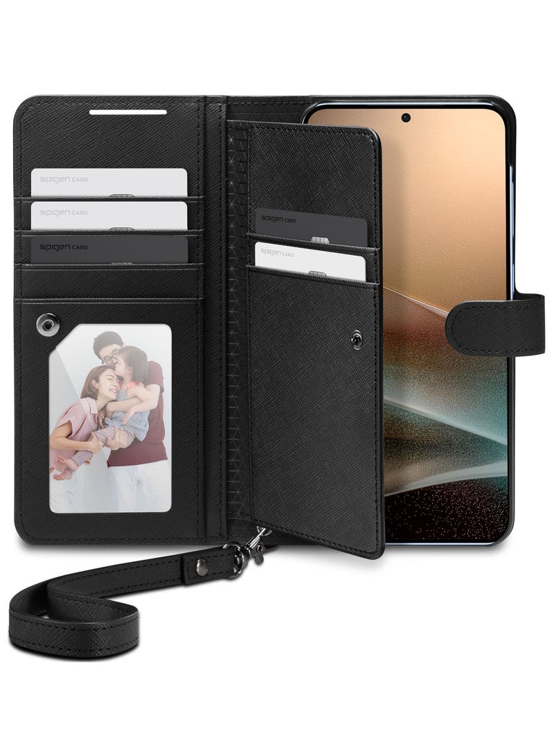 Spigen Wallet S for Samsung Galaxy S25 PLUS Case Cover Folio [7 Card Slots + Cash compartment] - Black - Image 4