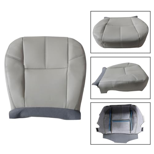 FZJDSD Gray 833 Driver or Passenger Side Bottom Microfiber Leather Seat Cover Compatible with Chevy Tahoe Silverado Suburban Avalanche GMC Sierra Yukon 2007 2008 2009 2010 2011 2012 2013 2014 - Image 4