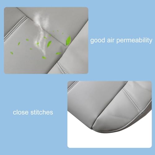 FZJDSD Gray 833 Driver or Passenger Side Bottom Microfiber Leather Seat Cover Compatible with Chevy Tahoe Silverado Suburban Avalanche GMC Sierra Yukon 2007 2008 2009 2010 2011 2012 2013 2014 - Image 3