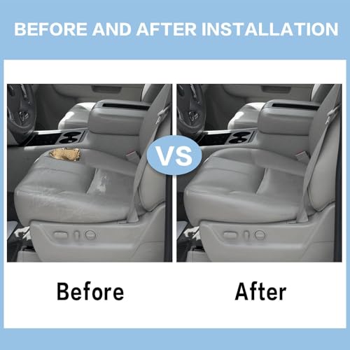FZJDSD Gray 833 Driver or Passenger Side Bottom Microfiber Leather Seat Cover Compatible with Chevy Tahoe Silverado Suburban Avalanche GMC Sierra Yukon 2007 2008 2009 2010 2011 2012 2013 2014 - Image 2
