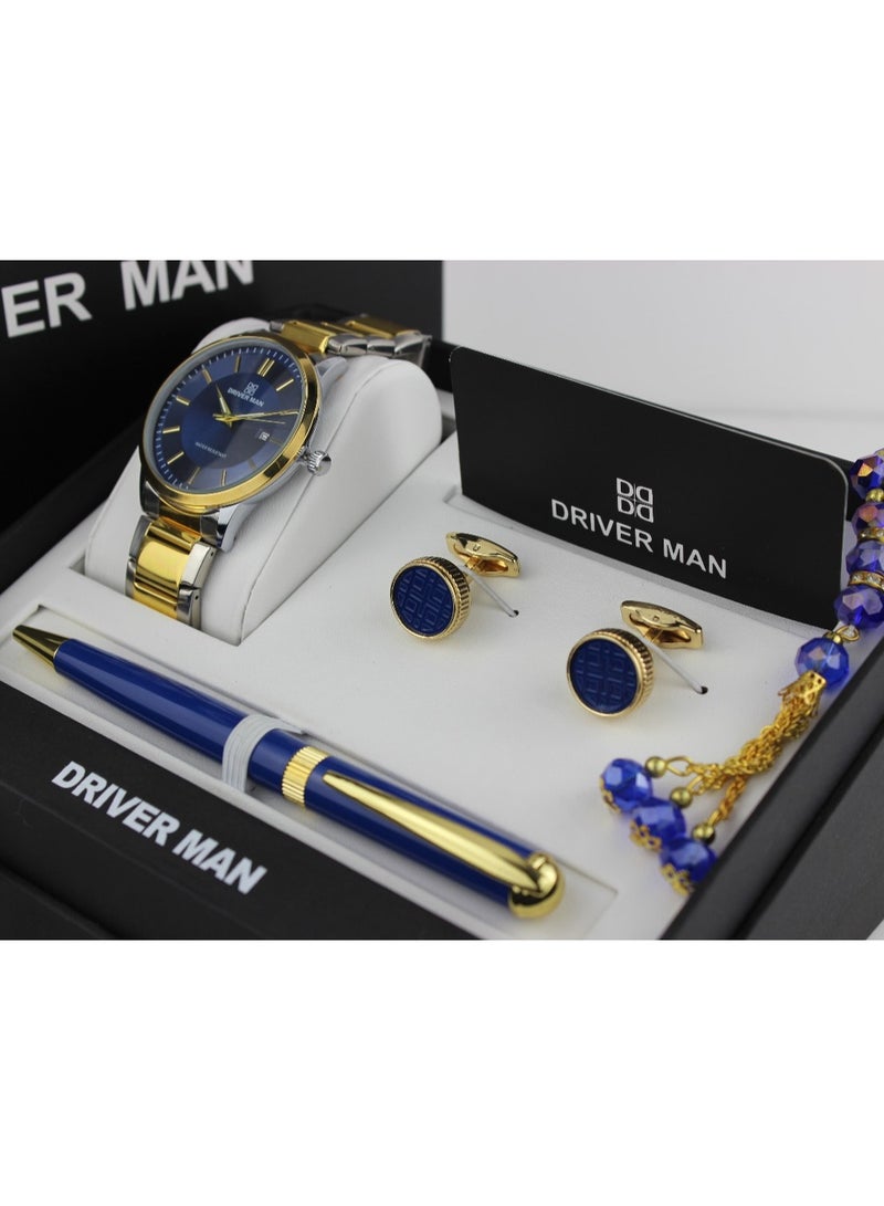 ووتش طقم ساعه رجالي مكون من أربع قطع