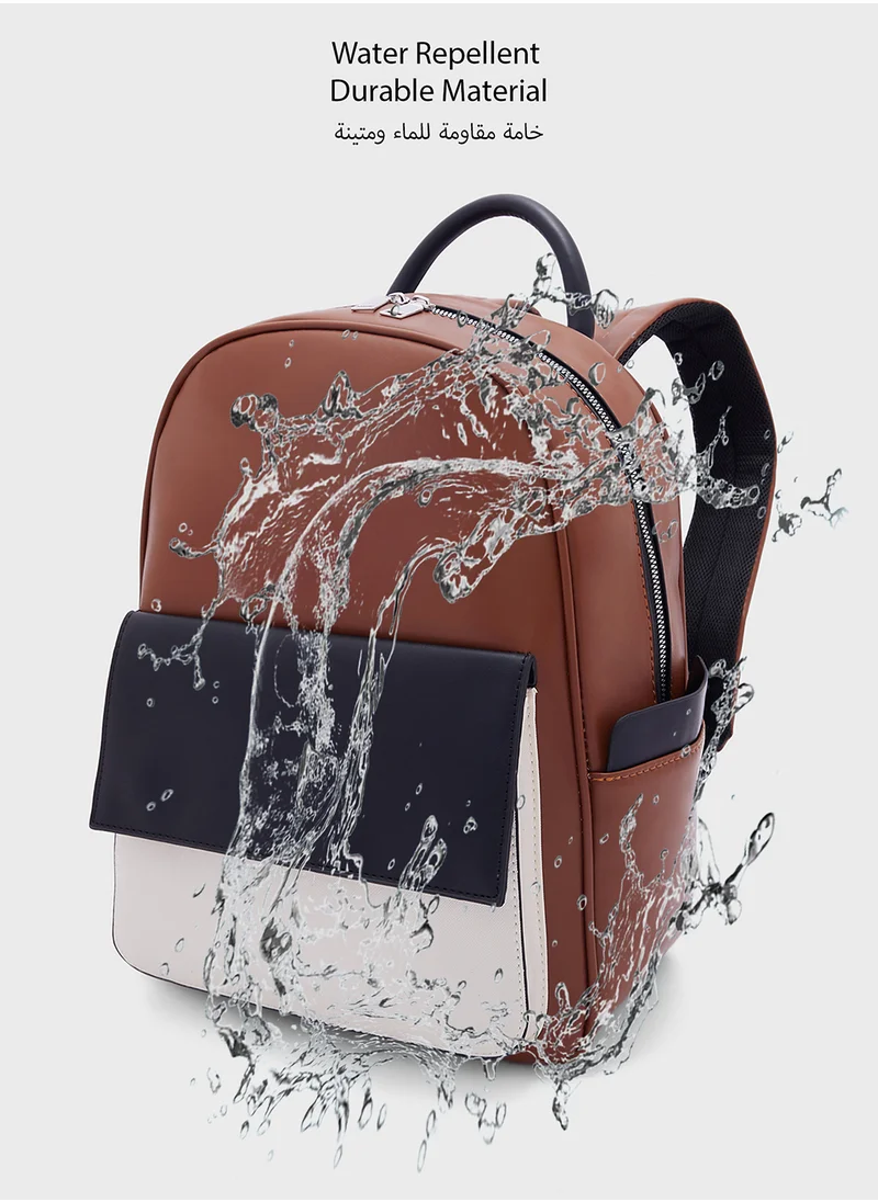 روبرت وود Casual Faux Leather Backpack