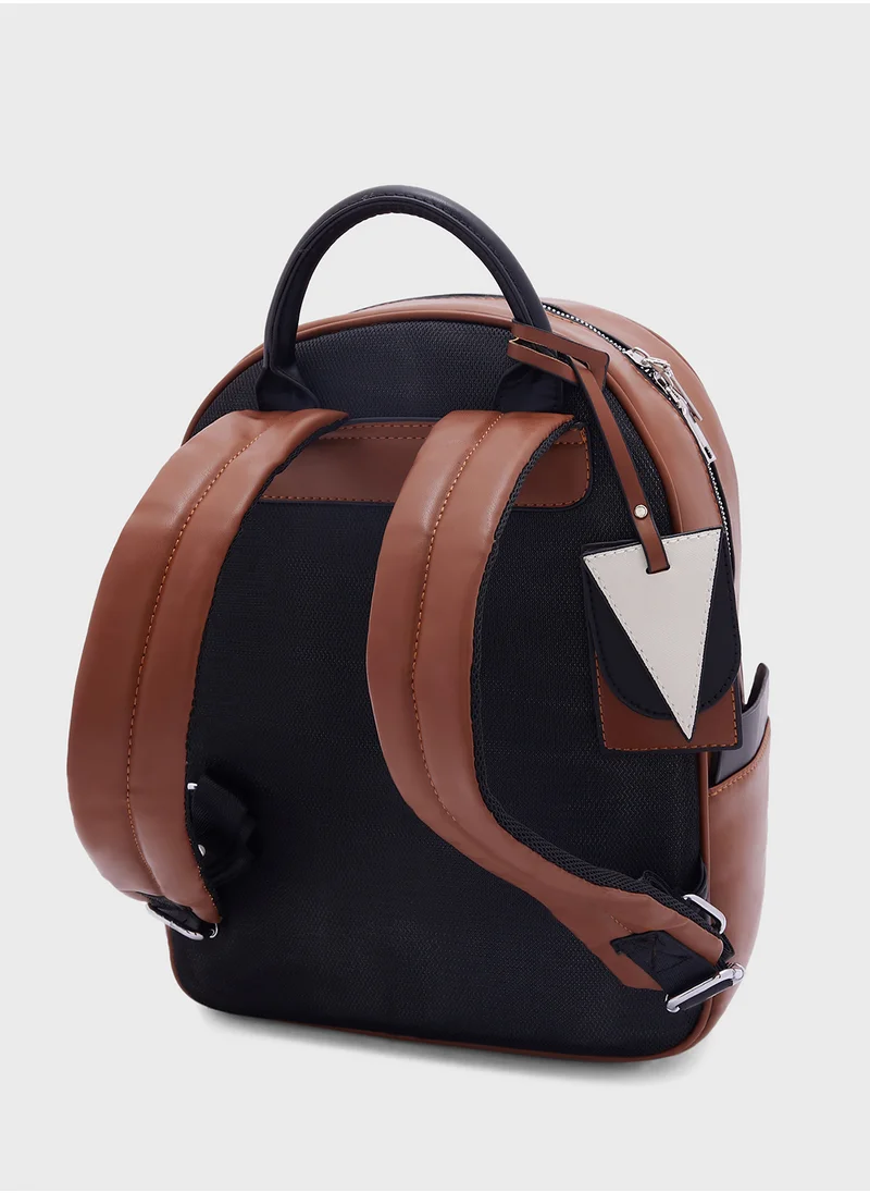 روبرت وود Casual Faux Leather Backpack