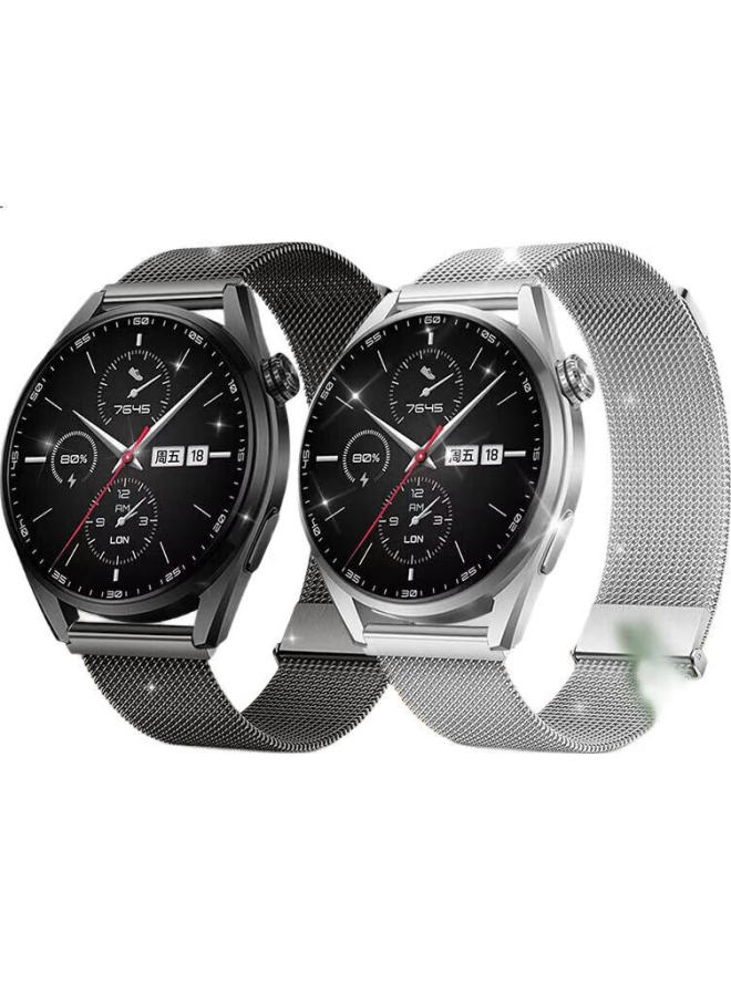 Wei Qiantu Weiqiantu Compatible With Huawei Watch Straps, Watch Gt3/gt2/42mm Magnetic Watch Band, Gt3pro/20mm Wristband For Men And Women, Dual Magnetic, 42/43 Dial, Titanium Gray - Image 3