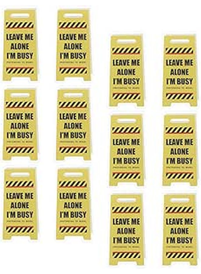 Funny Office Desk Note Clip Holder With Leave Me Alone Sign Mini Acrylic Workspace Organizer