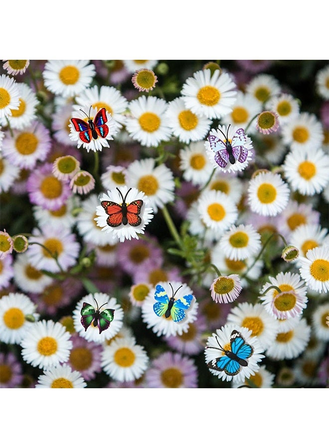 ليمون ٥٠ عبوة من دبابيس الإبهام المزخرفة - دبابيس دفع لطيفة وملونة لجدار الصور، ولوحة الإعلانات، وديكور المكتب المنزلي، وديكورات المكاتب (فراشة). - Image 4