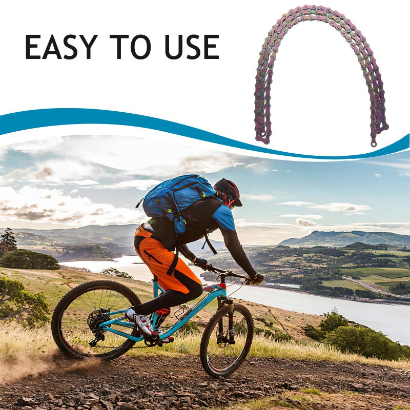 8 Speed Mountain Bike Chain Replacement Steel Durable Cycling Accessory - Image 5