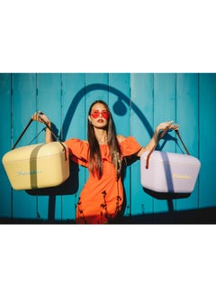 Polarbox Polarbox 20L Classic Cooler Box – Orange Sorbet & Pink | Retro Insulated Ice Box with Leather Strap | Stylish Thermal Picnic & Beach Cooler  - Image 2