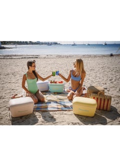Polarbox Polarbox 20L Classic Cooler Box – Orange Sorbet & Pink | Retro Insulated Ice Box with Leather Strap | Stylish Thermal Picnic & Beach Cooler  - Image 3