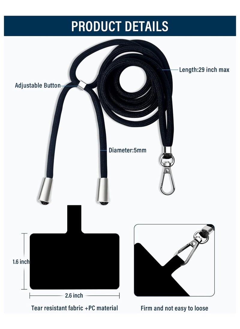 Digipace Phone Lanyard, Universal Crossbody Cell Phone Lanyards, Multifunctional Nylon Patch Adjustable Shoulder Neck Strap Compatible with Most Smartphones  - Image 3