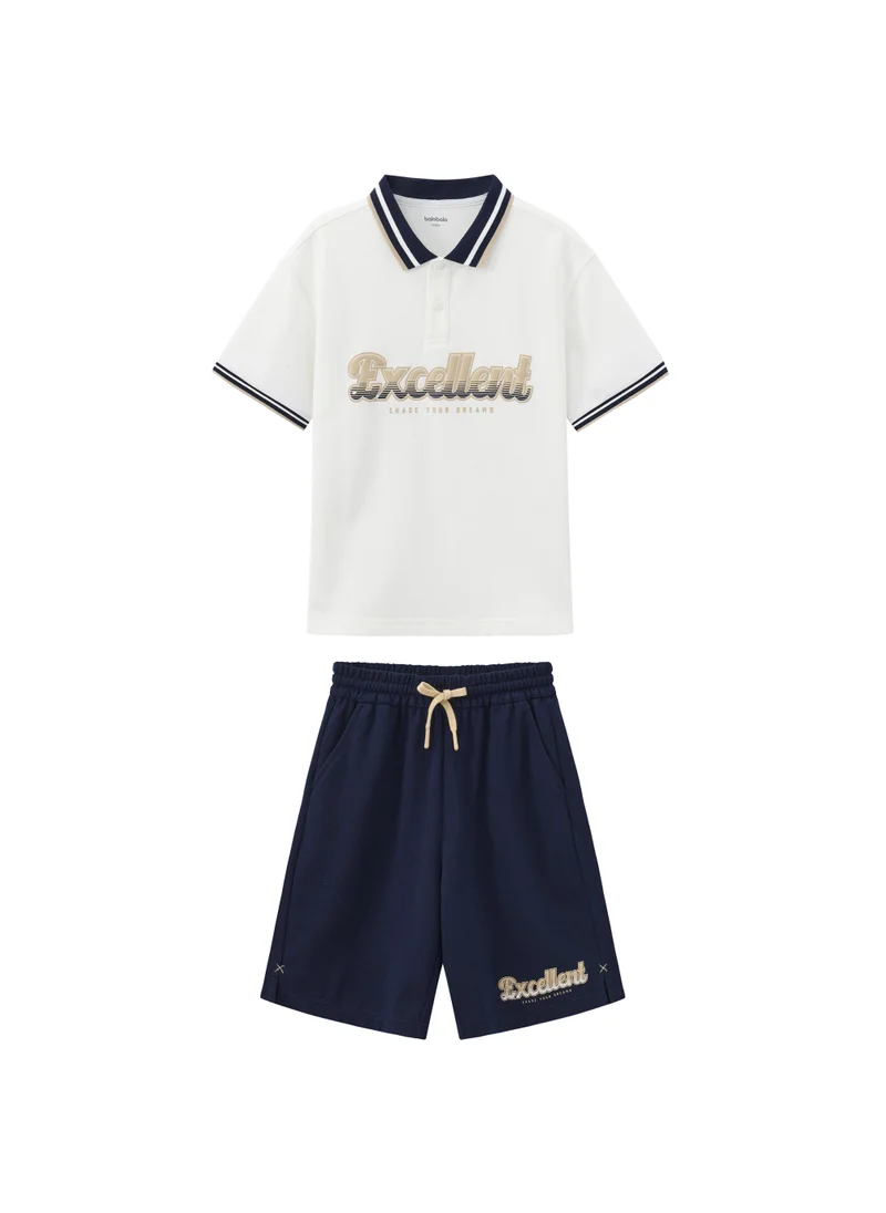 Balabala Kids Boys Knitted short-sleeved set