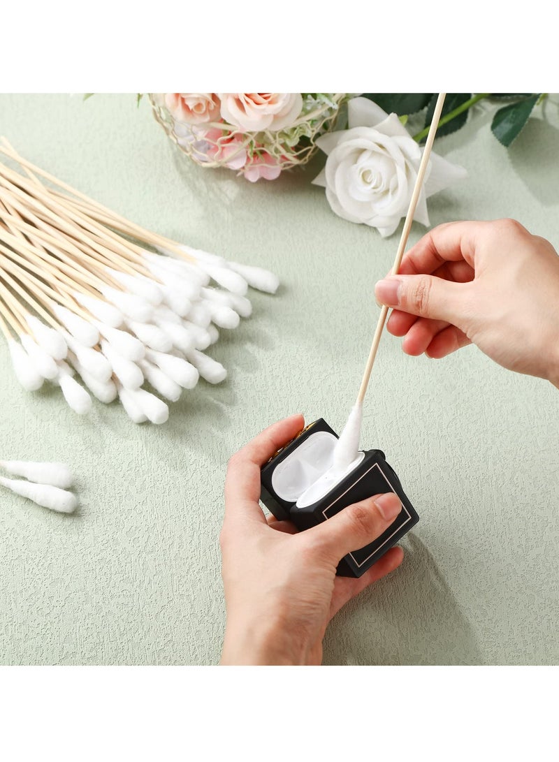 SYOSI 200 Pcs Long Handle Cotton Swabs, 8 Inch/20cm Cotton Swabs, Oversized Bamboo Handle Cotton Swabs, Large Cotton Swabs for Wound Cleaning, Care, Makeup