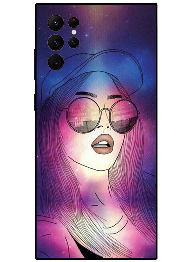 EYE CATCH Protective Case Cover for Samsung Galaxy S22 Ultra Stylish Girl - Image 1