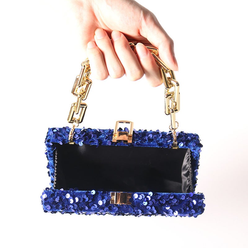 A Generation Of Flash Hardware Lock Dinner Bag Portable Celebrity Chain Bag New - Image 5