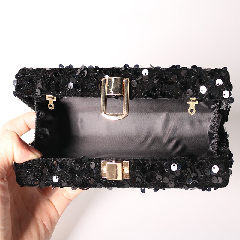 A Generation Of Flash Hardware Lock Dinner Bag Portable Celebrity Chain Bag New - Image 4