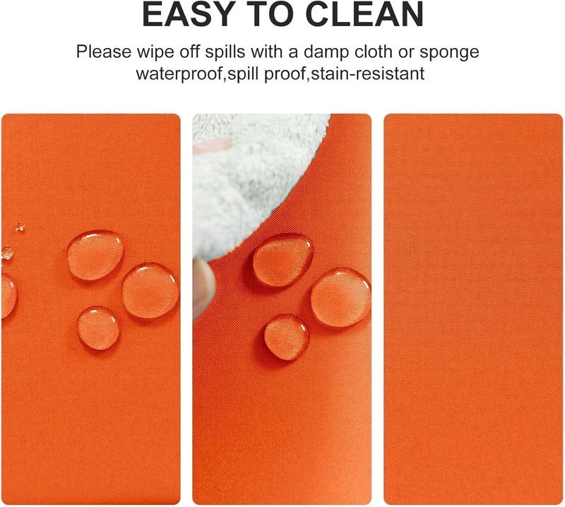 DWCN Orange Tablecloth, Stain Protection, Washable Table Linen, Waterproof Tablecloth for Dining Room, Tablecloth for Autumn, Garden, Party, Weddings or Household, 140 x 200 cm - Image 2