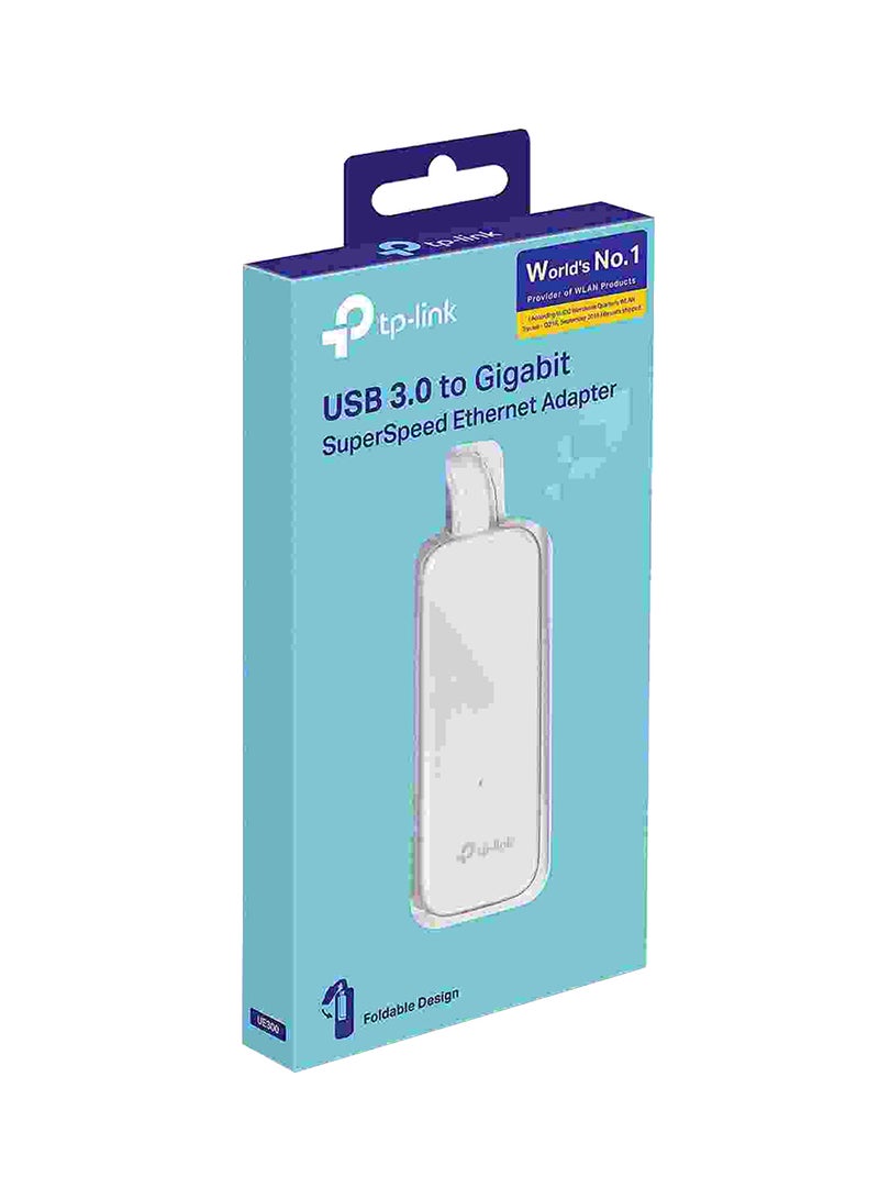 TP-LINK UE300 USB to EThernet Adapter, Foldable USB 3.0 to Gigabit EThernet LAN Network Adapter, Support Windows 10/8.1/8/7/Vista/XP for Desktop / Laptop / Apple MacBook Linux White - Image 4