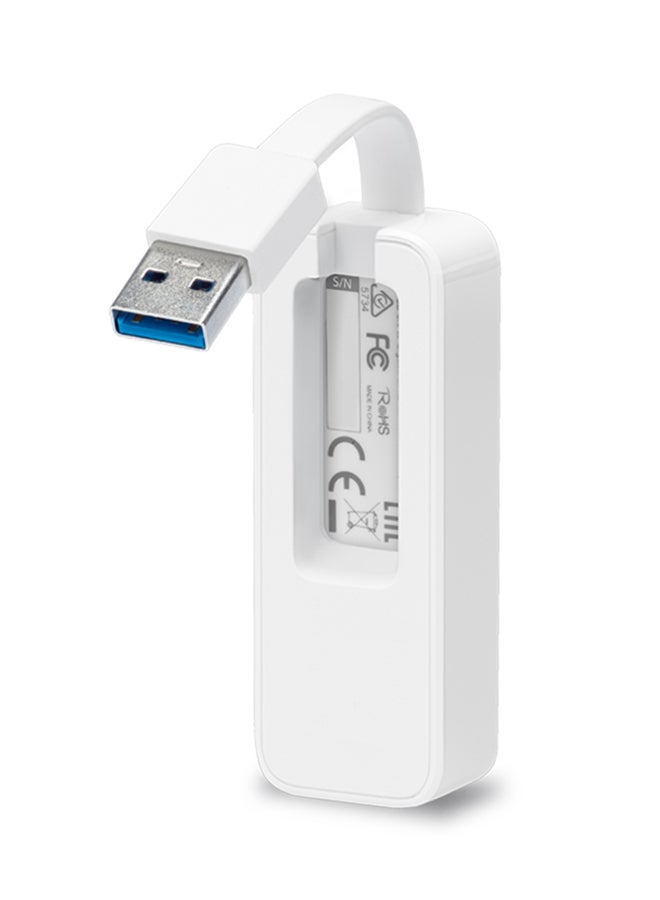 TP-LINK UE300 USB to EThernet Adapter, Foldable USB 3.0 to Gigabit EThernet LAN Network Adapter, Support Windows 10/8.1/8/7/Vista/XP for Desktop / Laptop / Apple MacBook Linux White - Image 2