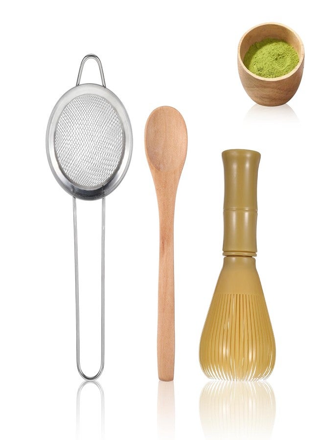 Qiuruoo 3PCS Resin Matcha Whisk Set, Easy-To-Clean Bamboo Macha Tools for Perfect Stirring, Suitable for Making Ceremonial-Grade Matcha, Tea Accessories for Tea Lovers for Christmas, Birthdays - Image 1