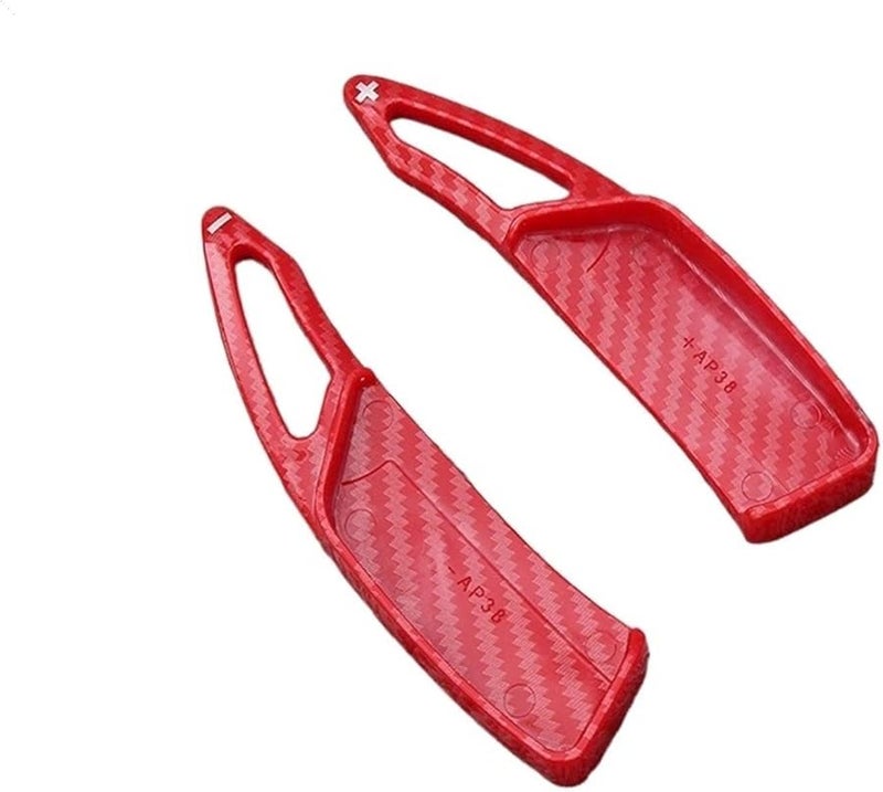 Carbon Red Steering Wheel Shift Paddles For Peugeot 508L 4008 5008 2008 ABS Car Styling Accessories - Image 1