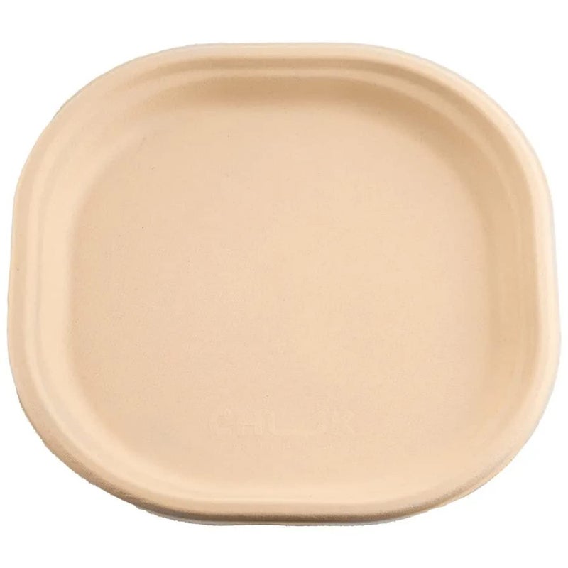 Vissage Made of sugarcane waste Biodegradable Ecofriendly 9IN Square Disposable Plate Pack of 25 Brown - Image 1
