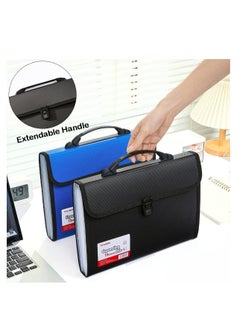 Excefore Expanding File Folders A4, 13 Pockets Expanding File Folder Organiser with Handle, Accordion File Organiser, Plastic Document Wallet for Paperwork A4, for Travel School Office Home (Black)  - Image 5