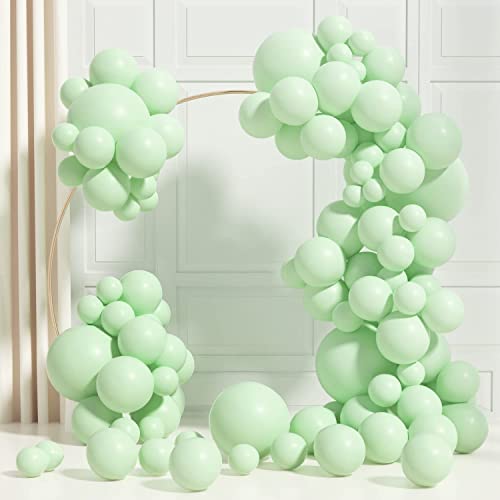 atorakushon Mint Green Colour Pastel Latex Party Balloons 10 Inches for Home Decoration Happy Birthday Party Supplies Wedding Anniversary Office Party Purpose Pack of 50 - Image 3