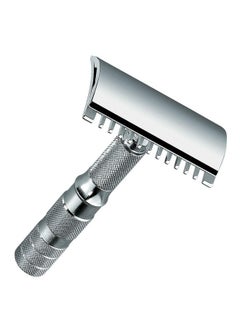 Merkur Merkur-Razor Travel Razor Chrome−Plated Open Tooth Comb Leather Case  - Image 1