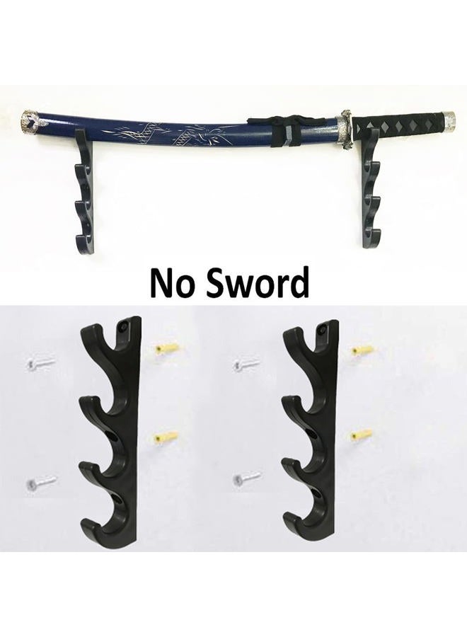 Pmsanzay Four-Layer Wall-Mounted Sword Stand Display - Holder, Hook, Hanger Bracket Rack - Easy to Install - No Sword - 2 Pack - Image 3