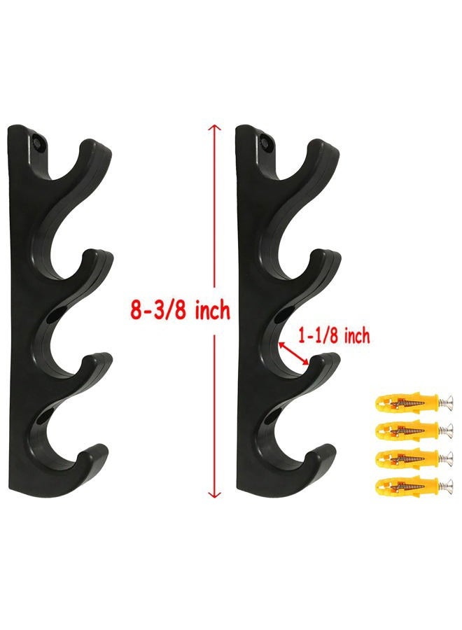 Pmsanzay Four-Layer Wall-Mounted Sword Stand Display - Holder, Hook, Hanger Bracket Rack - Easy to Install - No Sword - 2 Pack - Image 2