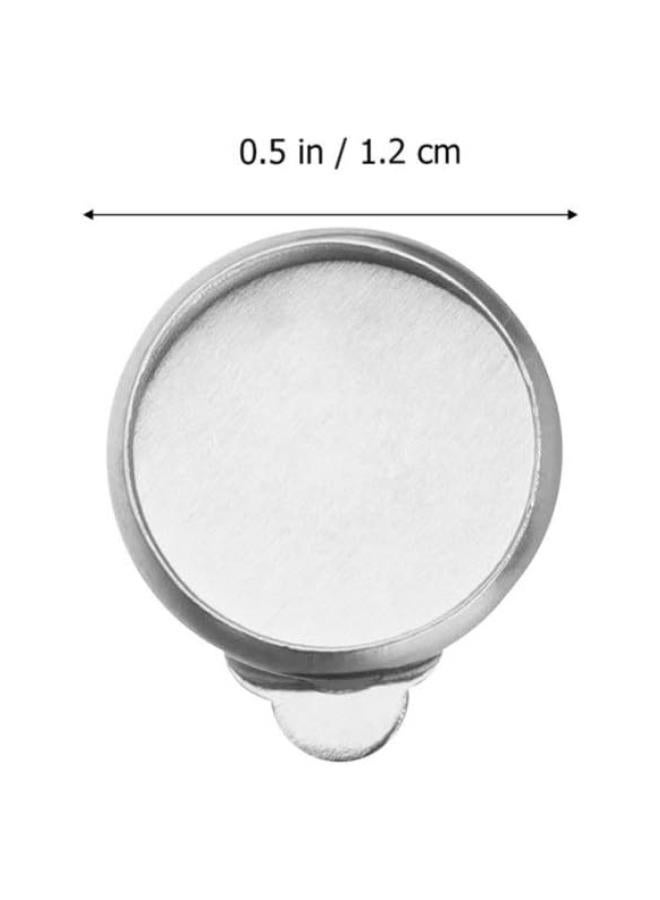 klarako 50pcs Earring Cabochon Settings Clip-on Earring Blanks for Jewelry Making and DIY Crafts Silver 12mm  - Image 4