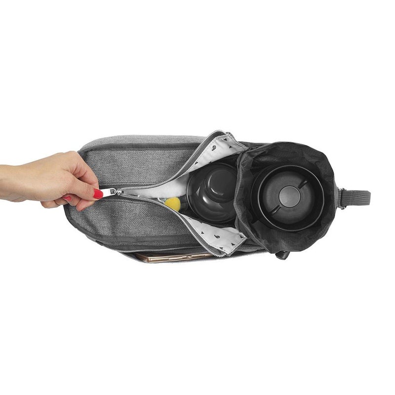 babymoov منظم عربة الأطفال بابل موف بريميوم العالمي | تخزين XL، إغلاق بسحاب كامل، حامل أكواب معزول وحقيبة هاتف ذكي / آيفون - Image 4