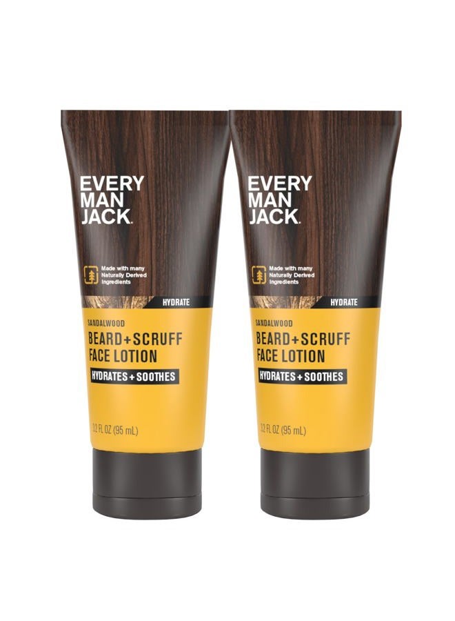 Every Man Jack Recovery Beard + Face Lotion for Men - with a Warm Sandalwood Scent 3.2 oz - Image 1