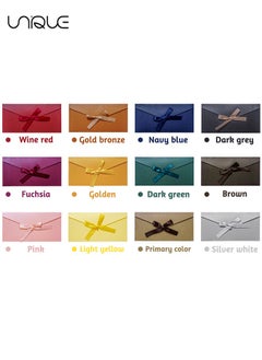 Unique 24Pcs Envelopes，Vintage Kraft Pearlescent Paper Envelopes with Colored Bow Tie Ribbons for Handmade Invitations, Wedding or Festival Cards, Thickened Large (12 Colour)  - Image 3