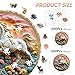 Qiuenisray Wooden Puzzles for Adults 500 Piece 3D Vision Effect Galloping White Horse Jigsaw Puzzle FSC Certified Wall Decor Unique Shape Puzzle Pieces Wood Puzzles for Family Game 163x165 in - Image 4