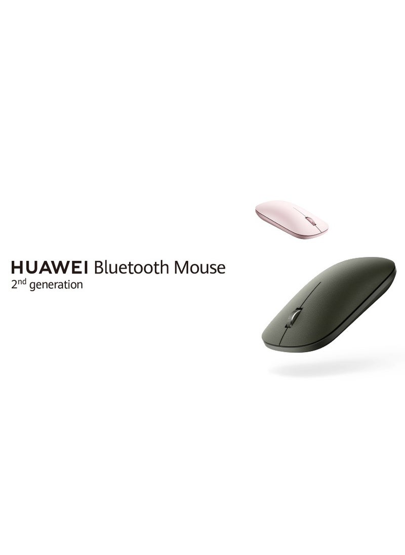 HUAWEI - HUAWEI Bluetooth Mouse (2nd gen), Bluetooth 5.0/LE, Win 10/8.1, macOS 10.10, iOS 13.1, HarmonyOS 2.0 or later, Android 5.0 or later, Linux, AA Battery, 1200/4200 DPI, Olive Green - Image 1