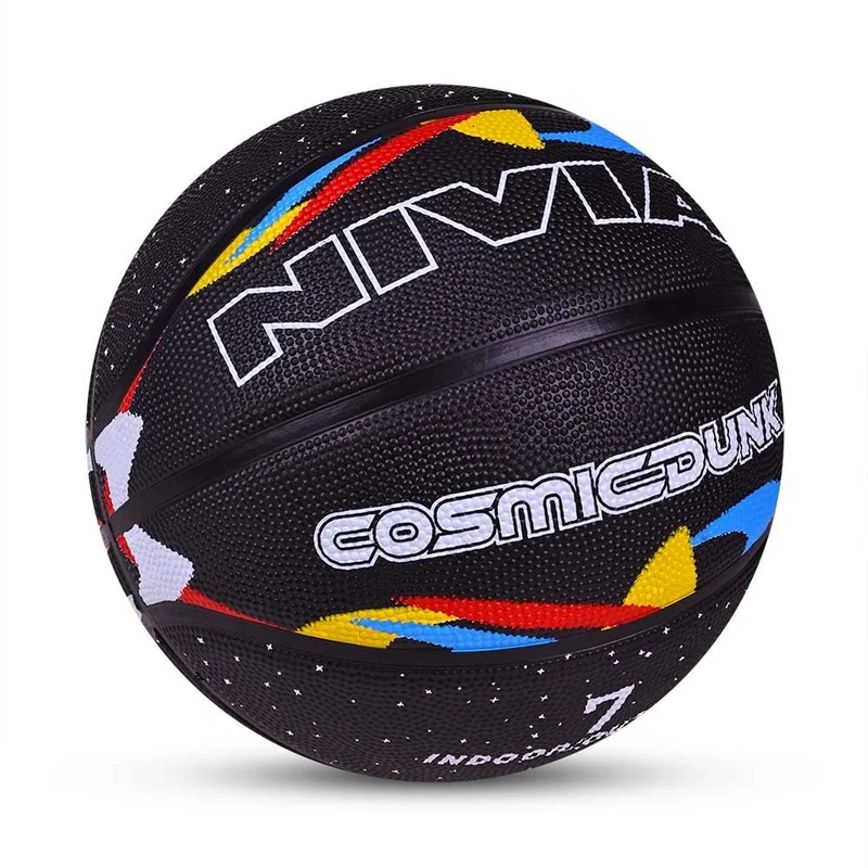 Nivia  Nivia Cosmic Dunk Basketball - Size 7, Durable Rubber Ball with Pebbled Grip for Indoor & Outdoor Play  | Best Price UAE