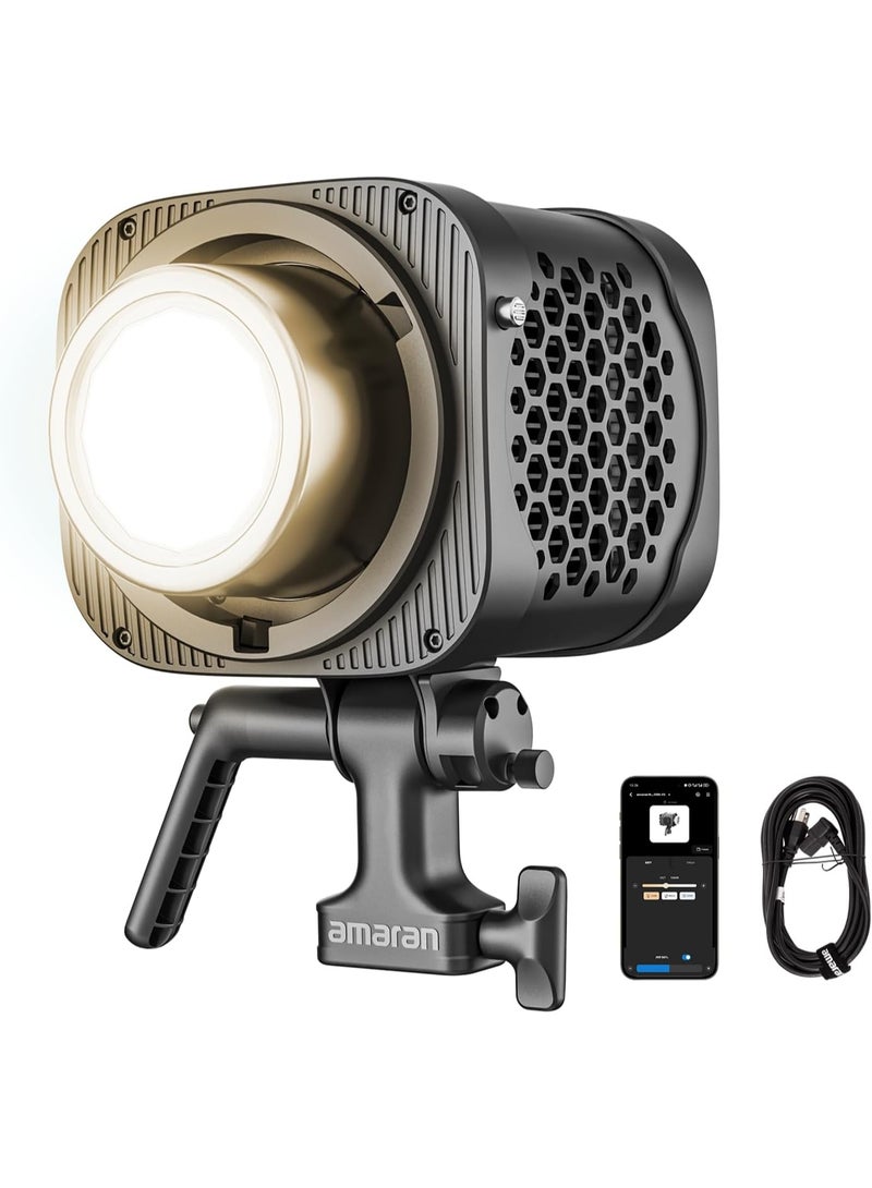 Aputure AMARAN Halo 300x Bi-Color LED Monolight – 305W COB Point-Source Studio Light, Brightest-in-Class 16,200 Lux @1m, 2700-6500K Tunable CCT, CRI 96+ TLCI 97+ Broadcast Color Accuracy, NFC & App Wireless Control - Image 1