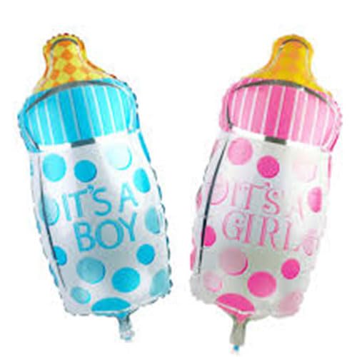 SOI Baby Shower Milk Bottle Aluminum Mylar Foil Balloons (Pack of 2) 27 inch | Its a Boy Its a Girl Props | Baby Shower Decoration Items - Image 4