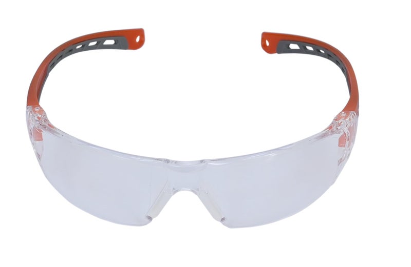 FRONTIER FT111(CLEAR) Sporty Design Safety Goggles | Anti-Scratch, Anti-Fog & UV Coating Lens | Adjustable Nose Bridge UV & Impact Resistance with Flexible Temples Safety Glasses | Pack of 2 - Image 4