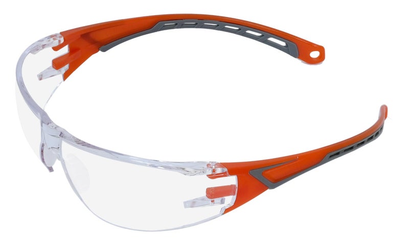 FRONTIER FT111(CLEAR) Sporty Design Safety Goggles | Anti-Scratch, Anti-Fog & UV Coating Lens | Adjustable Nose Bridge UV & Impact Resistance with Flexible Temples Safety Glasses | Pack of 2 - Image 3