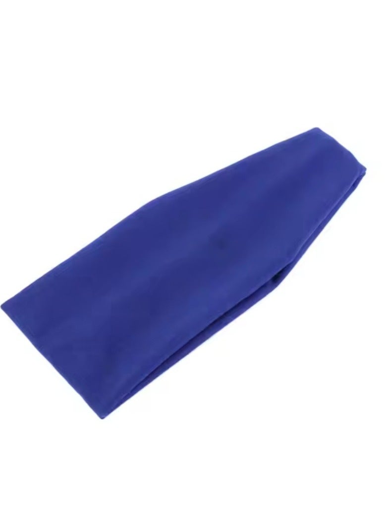 عصابات رأس عصرية للنساء، عصابة رأس عريضة لممارسة اليوجا والتمارين الرياضية (ازرق) - Image 4