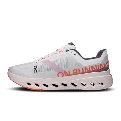 On Men's Cloudsurfer Next Sneaker, White/Flame, 9 - Image 4