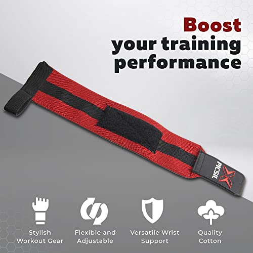 PICSIL - Wrist Support for Cross Training | Reduce Wrist Discomfort | High Performance | Elastic Nylon | Prevents Tendonitis | Ideal for Gym, Bodybuilding, Boxing, Calisthenics | Red - Image 3