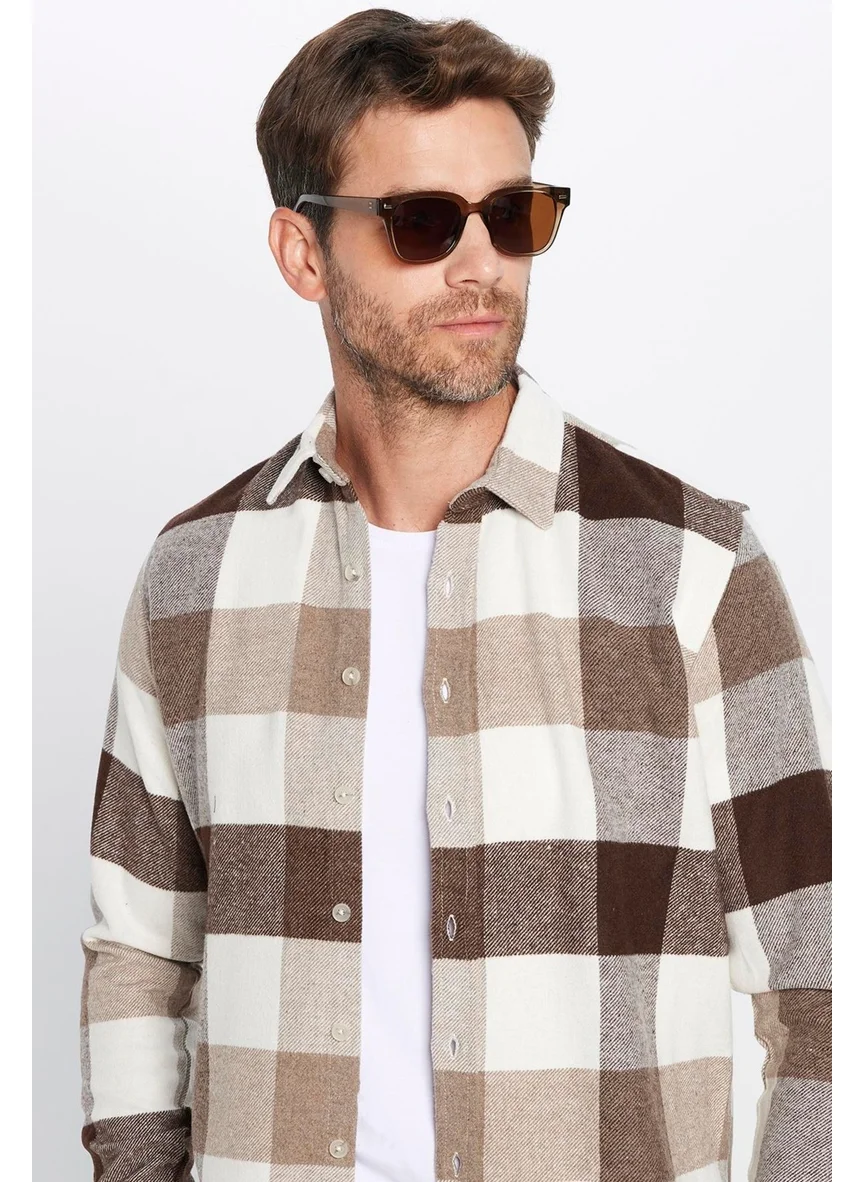 تودورس Men's Slim Fit Slim Fit Lumberjack Plaid Winter Shirt