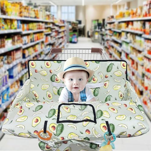 gxfcymxbd Shopping Cart Cover for Baby,2-in-1 High Chair Cover with Portable Cloth Bag,Cart Seat Pad for Babies Grocery Cushion Cover Restaurant,Suitable for All Supermarkets - Image 2