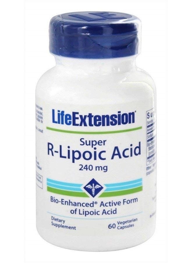 Life Extension - , SUPER R-LIPOIC ACID - 60 VEGETARIAN CAPSULES, 240 mg - Image 1