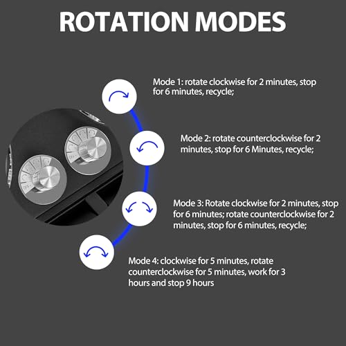 BEWISHOME Watch Winders for Automatic Watches, Automatic Watch Winder Box Watch Spinner with LED Light, 4 Watch Winder with Quiet Running Motor and 6 Storage Case for Man/Woman's Watches, Brown SYQ01Y - Image 3